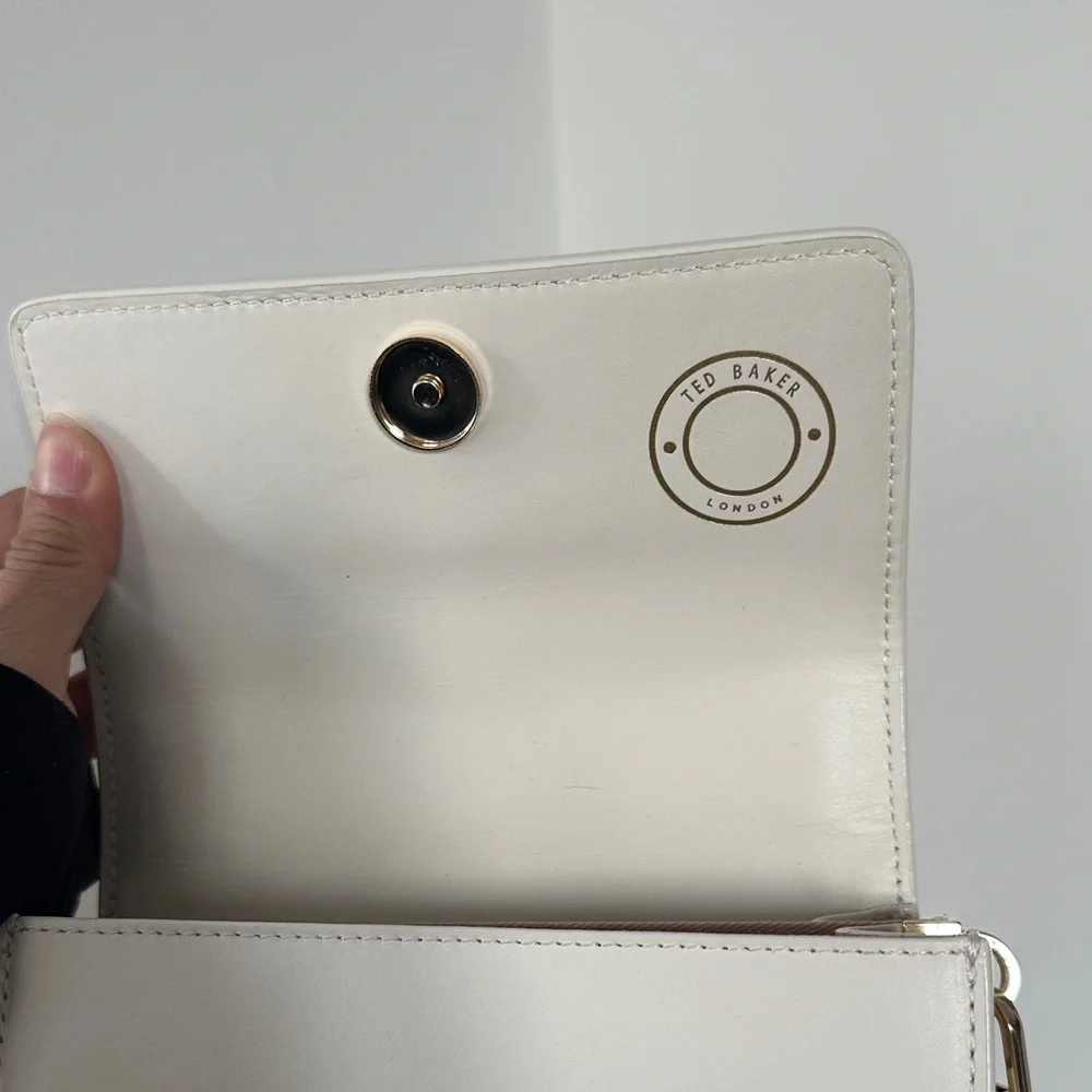 Ted Baker Ssloane Taupe and Cream Crossbody Bag with Gold Handle - Picture 5 of 8